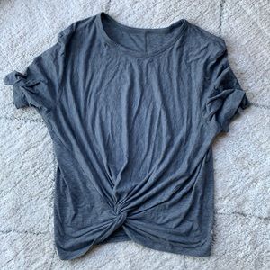 Lululemon crop tied up tshirt